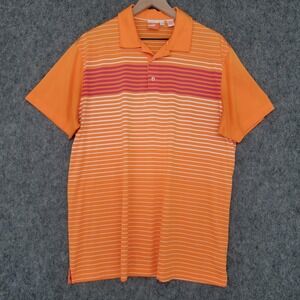Puma Polo Shirt Mens XL Striped Golf Performance Lightweight Sport Athletic Top